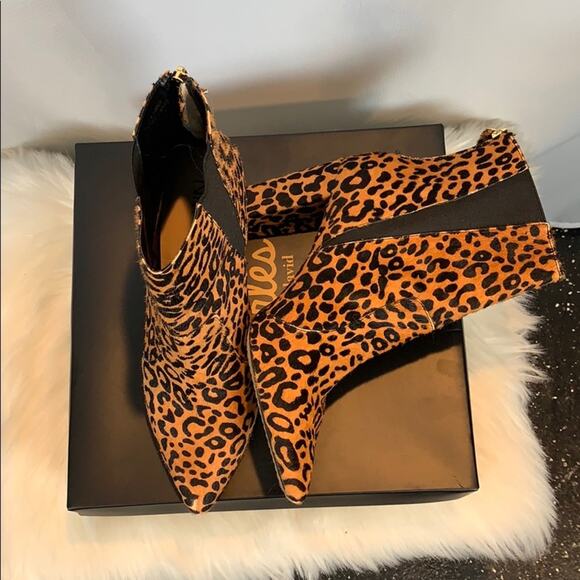 Neiman Marcus Leopard Fur Ankle Booties - Picture 6 of 8